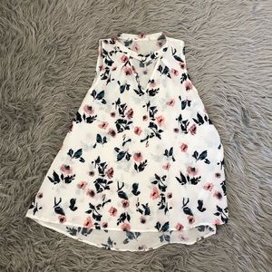 White floral tank